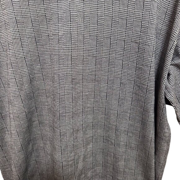 Levi’s Men’s Polo Shirt L Black White Plaid Cotton Short Sleeve Button Collar - Picture 8 of 12